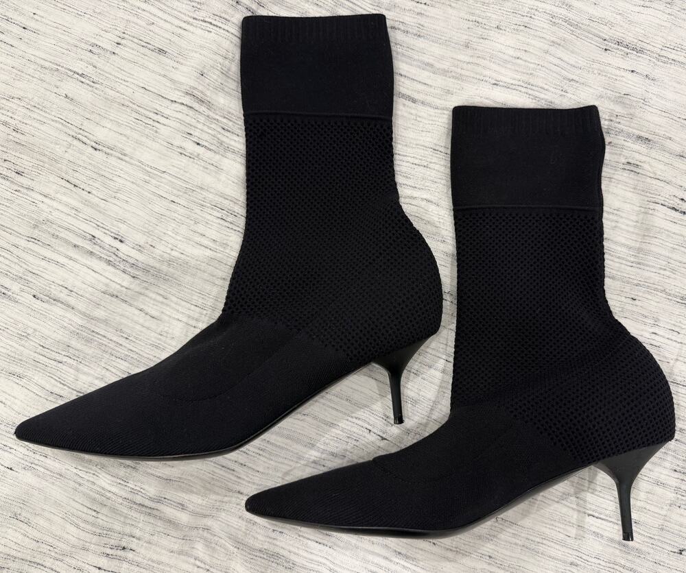 Burberry Knit Sock Boots Black US 10